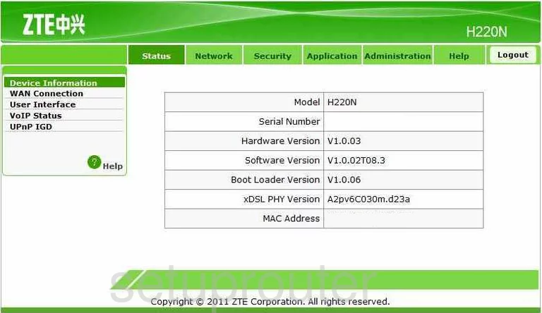 how to change router ip address zte