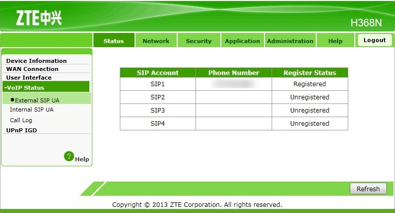 Настройка voip на zte