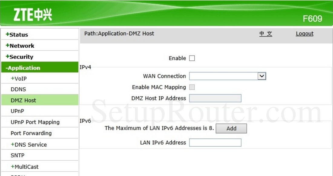 Zte User Interface Password For Zxhn F609 / ZTE ZXHN F609 VoIP SIP Accounts Router Screenshot ...