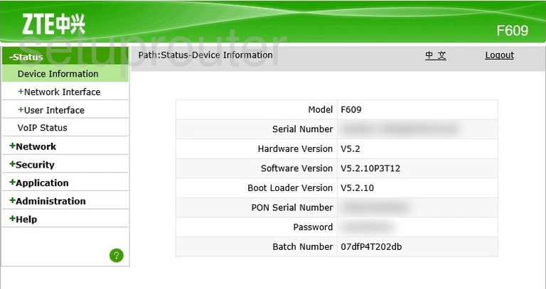 router status mac address internet IP