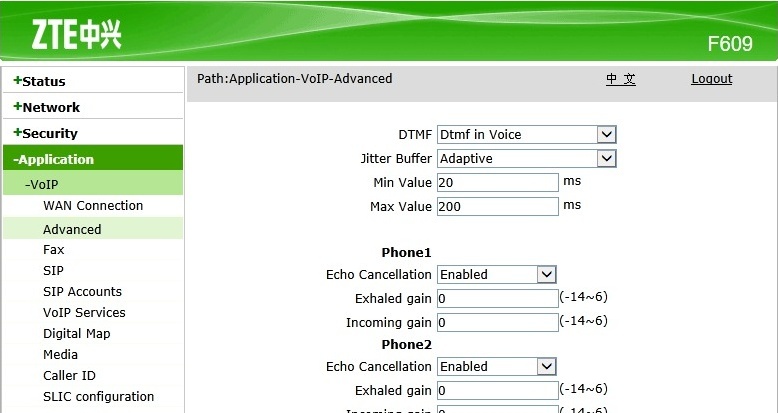 Настройка voip на zte