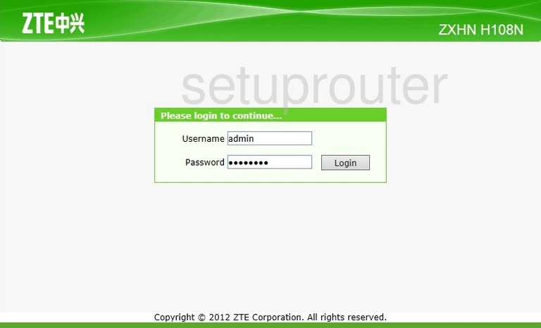 router login screen