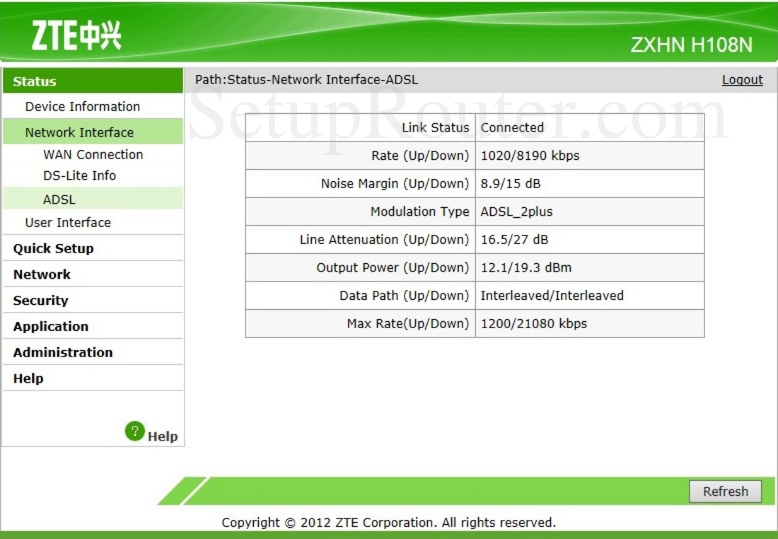 Zxhn h108n настройка ростелеком