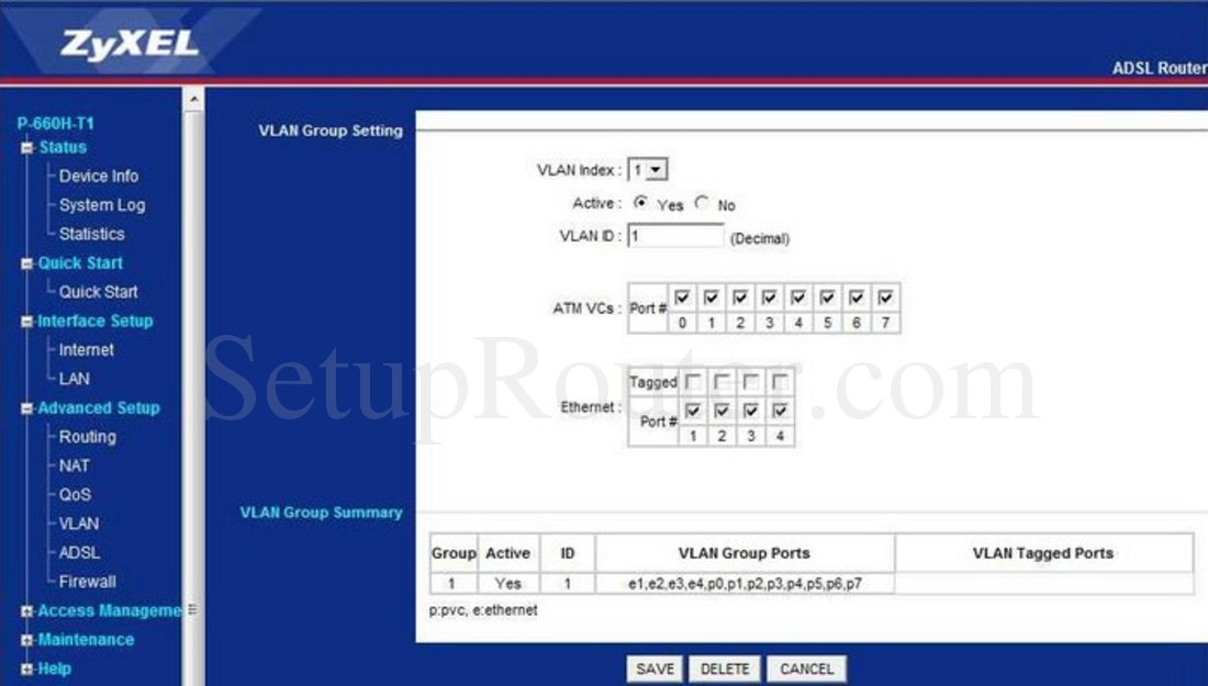 Zyxel коммутатор настройка vlan