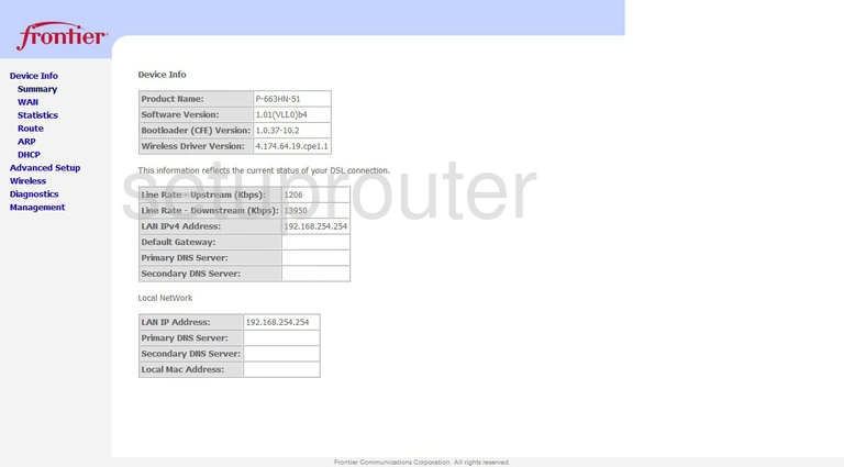 router lan status