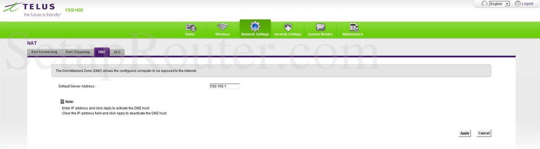 Zyxel Vsg1432 Telus Screenshot Dmz 4901