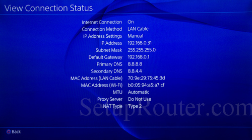 best ps4 lan cable settings